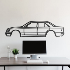 Mercedes W124 500E Silhouette Wall Art