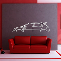 Renault Megane RS 2019 Silhouette Wall Art