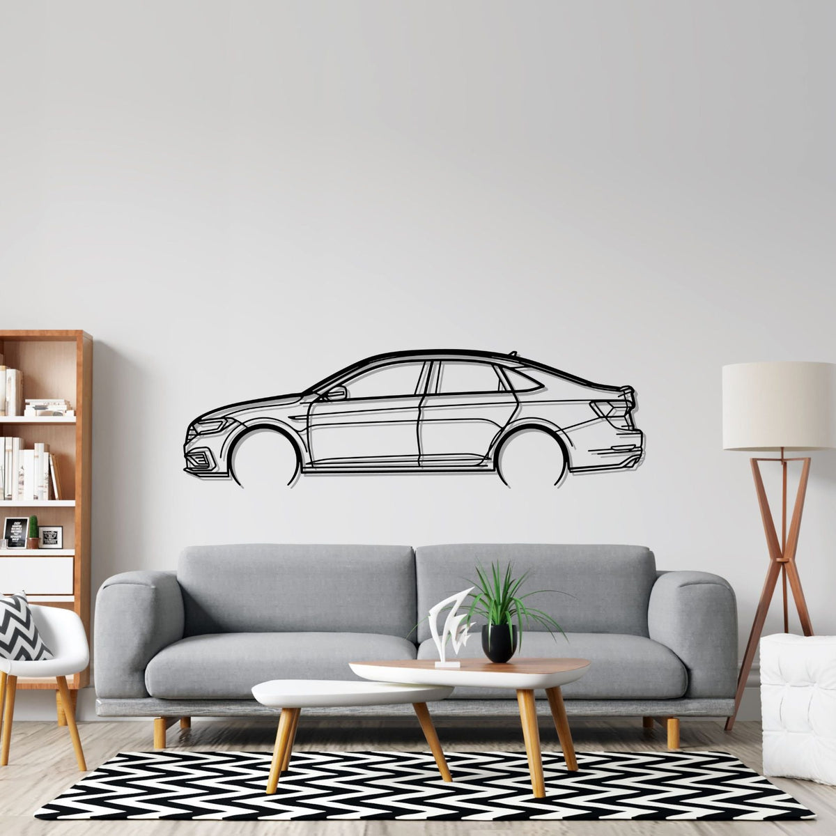 Jetta GLI 2020 Detailed Silhouette Wall Art