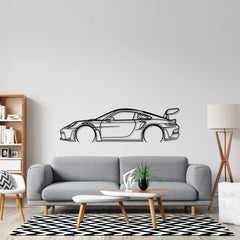 911 GT3 Model 992 Silhouette Wall Art