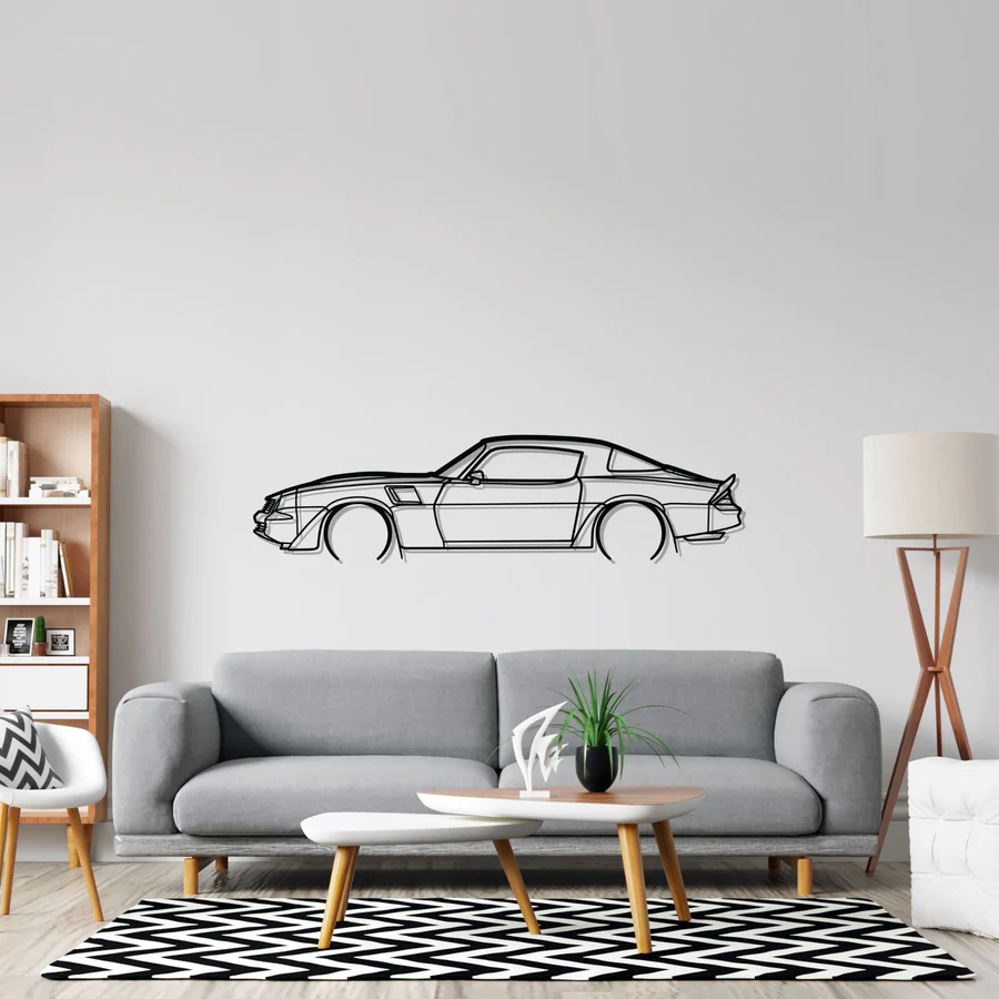 Camaro z28 1980 Detailed Silhouette Wall Art