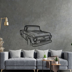 F100 1955 Angle Silhouette Wall Art