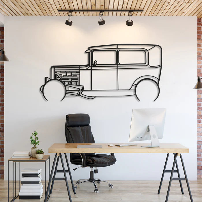 1931 Model A Detailed Silhouette Wall Art