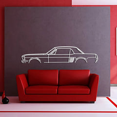 1967 Mustang Coupe Classic Silhouette Wall Art