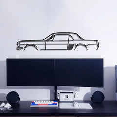 1967 Mustang Coupe Classic Silhouette Wall Art