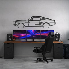 Mustang GT Fastback 390S Silhouette Wall Art