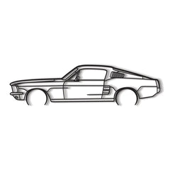 Mustang GT Fastback 390S Silhouette Wall Art