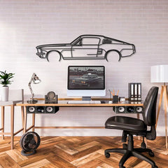 Mustang GT Fastback 390S Silhouette Wall Art