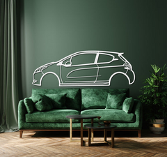 Peugeot 208 GTI Silhouette Wall Art