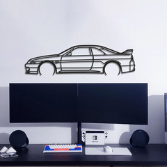 Nissan R33 GTR 1995 Silhouette Wall Art