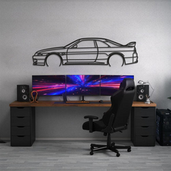 Nissan R33 GTR 1995 Silhouette Wall Art