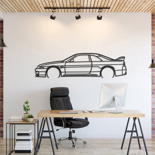 Nissan R33 GTR 1995 Silhouette Wall Art