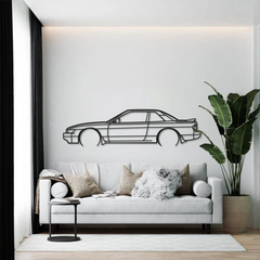 1990 Silvia S13 Detailed Silhouette Wall Art