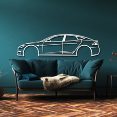 Tesla Model S Silhouette Wall Art