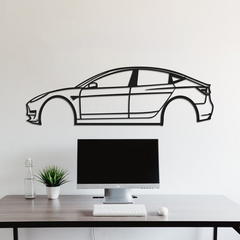 Tesla Model 3 Silhouette Wall Art