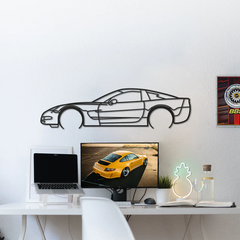 Corvette C5 Detailed Silhouette Wall Art