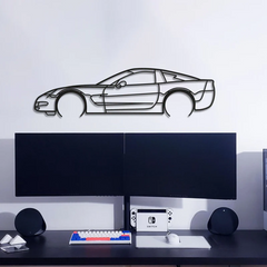 Corvette C5 Detailed Silhouette Wall Art