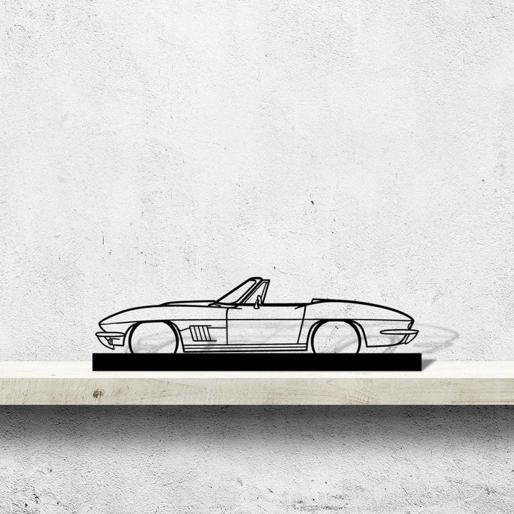 Corvette c2 Convertible 1967 Silhouette Art Stand