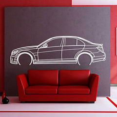 Mercedes C63 AMG 2009 Silhouette Wall Art