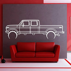 1976 F-350 Silhouette Wall Art