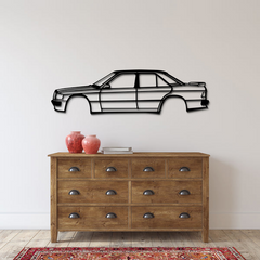 Mercedes 190E Silhouette Wall Art