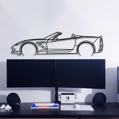 2014 Corvette C7 Cabrio Silhouette Wall Art