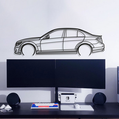 Mercedes C63 AMG 2009 Silhouette Wall Art