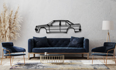 Mercedes 190E Silhouette Wall Art