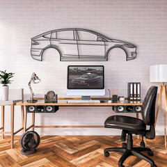 Tesla Model X Performance 2020 Silhouette Wall Art