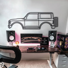 2021 Bronco 6th Gen Silhouette Wall Art