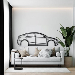 Tesla Model Y 2022 Silhouette Wall Art