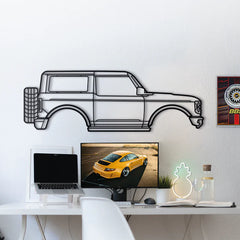 2021 Bronco 6th Gen Silhouette Wall Art