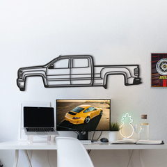 2014 Silverado 1500 3rd Gen Silhouette Wall Art