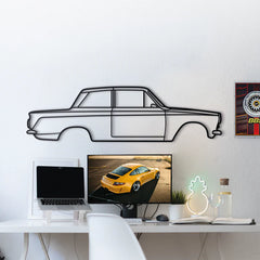 1966 Lotus Cortina Silhouette Wall Art