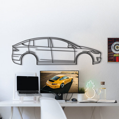 Tesla Model X Performance 2020 Silhouette Wall Art