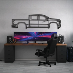 2019 Silverado 1500 4th Gen Silhouette Wall Art