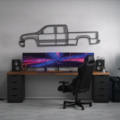 1999 Silverado 1500 1st Gen Silhouette Wall Art