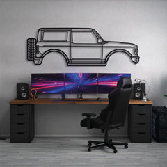 2021 Bronco 6th Gen Silhouette Wall Art