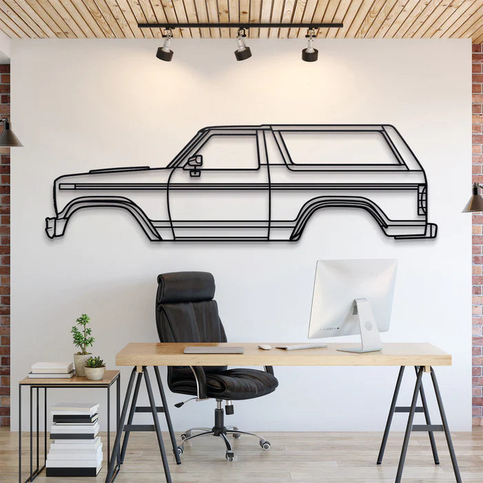 1980 Bronco 3rd Gen Silhouette Wall Art