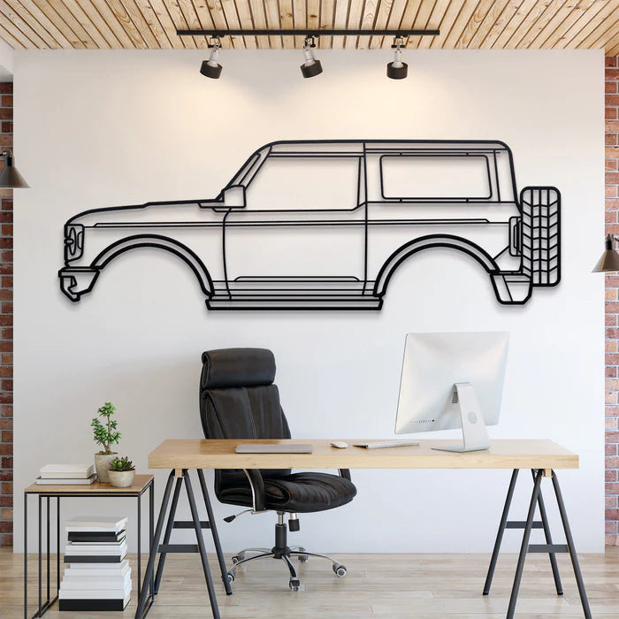 2021 Bronco 6th Gen Silhouette Wall Art