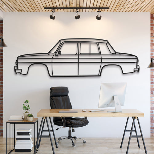 Renault 8 Gordini 1967 Silhouette Wall Art