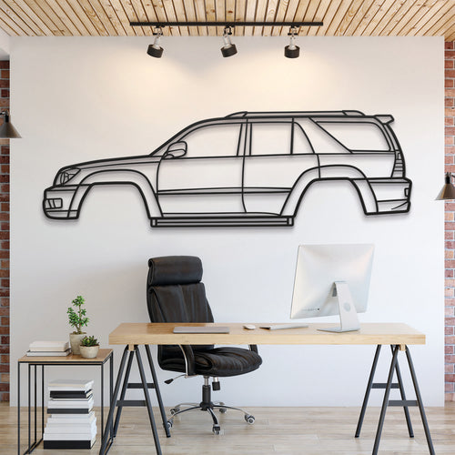 Toyota 4Runner 4th Gen (N210) 2003 Silhouette Wall Art