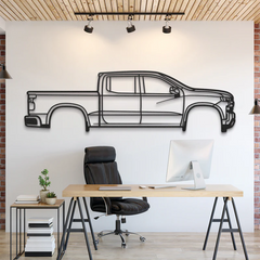 2019 Silverado 1500 4th Gen Silhouette Wall Art