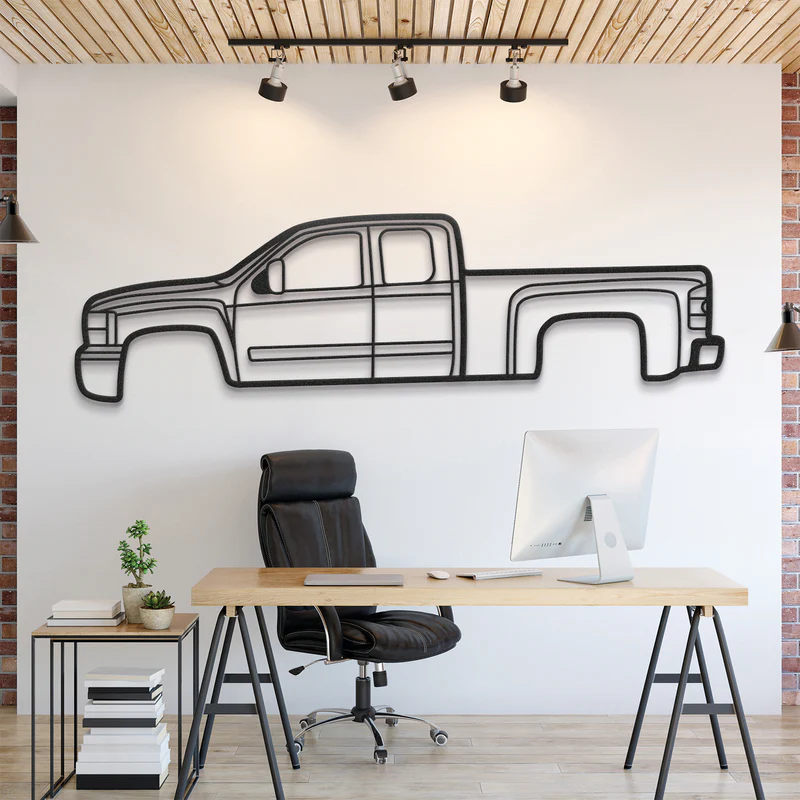 2007 Silverado 2500HD Silhouette Wall Art