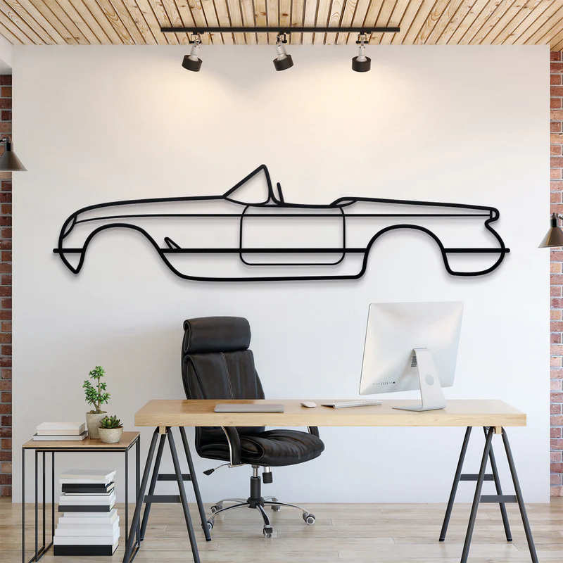 1953 Corvette Silhouette Wall Art