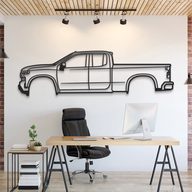 2020 Silverado 2500HD 4th Gen Silhouette Wall Art