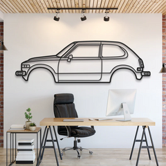 1974 Civic RS Silhouette Wall Art