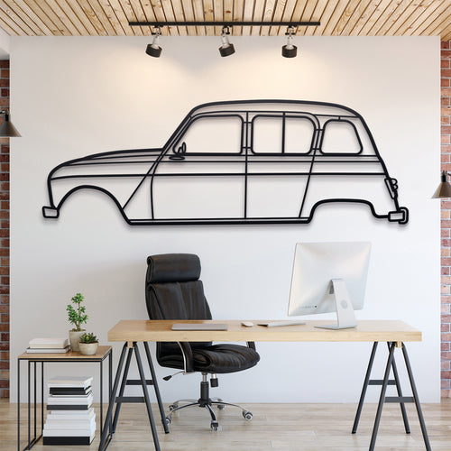 Renault 4L Export 1968 Silhouette Wall Art