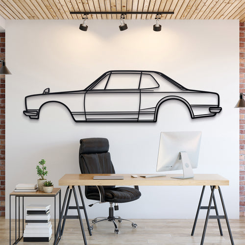 Nissan Skyline 2000GT-R 1971 Silhouette Wall Art