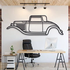 1932 De Luxe Five-Window Coupé Silhouette Wall Art